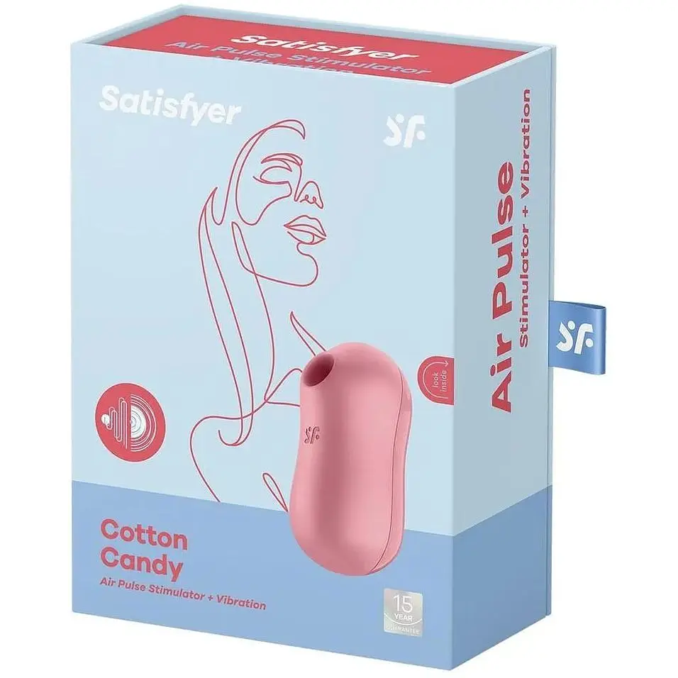 Вакуумний стимулятор із вібрацією Satisfyer Cotton Candy Розовий - фото 7