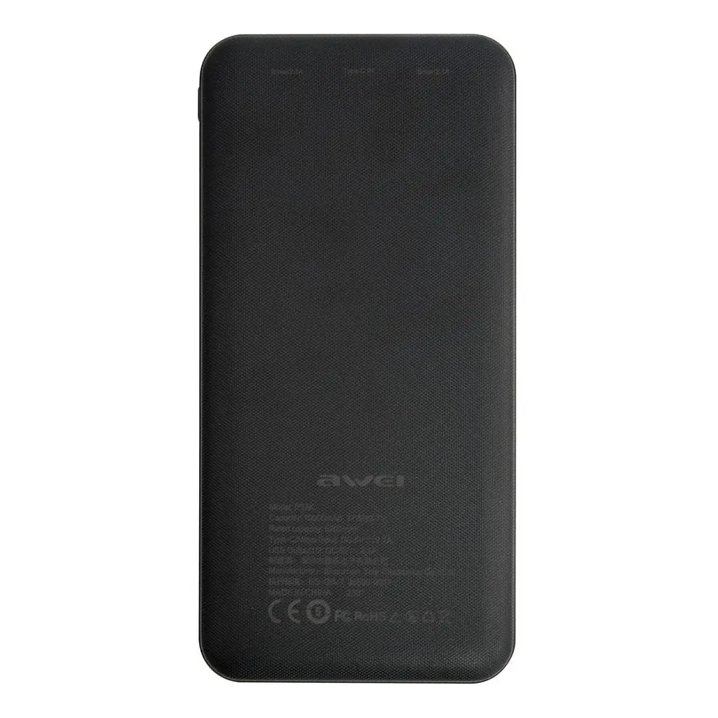 Комплект powerbank 10000 mAh "Awei P37K" Чорний, powerbank і usb світильник для ноутбука Рожевий 1.2W - фото 9
