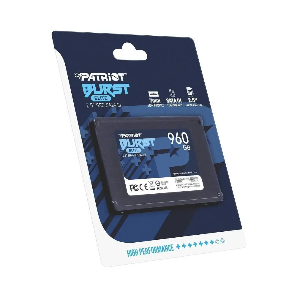 Накопичувач SSD 960GB Patriot Burst Elite 2.5" SATAIII TLC (PBE960GS25SSDR) - фото 2
