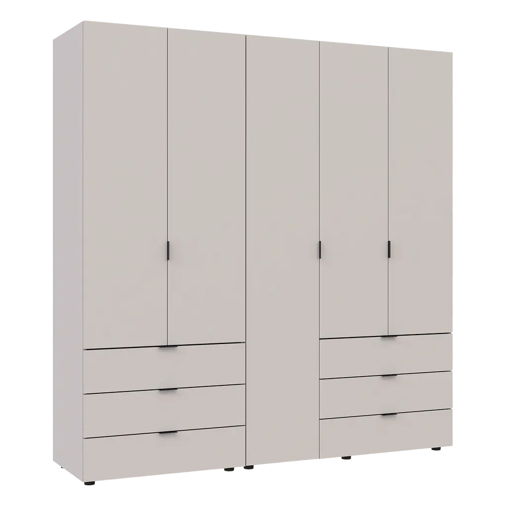 Шафа для одягу Doros Гелар комплект Кашемір 2+3 ДСП 193.7х49.5х203.4 (80737638) - фото 6