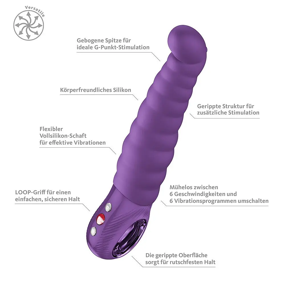 Вібратор точки G Fun Factory PATCHY PAUL Dark Violet, гнучкий, 12 режимів - фото 3