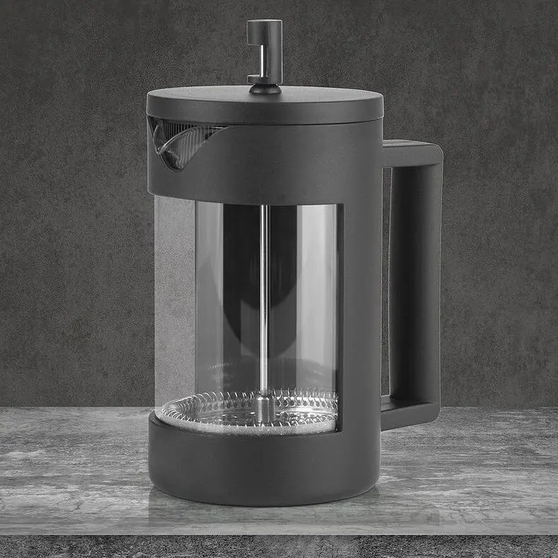 Френч-прес для кави "Para Cafetera" 800ml Заварник для чаю прес, скляний кавник з пресом Чорний (ST) - фото 2