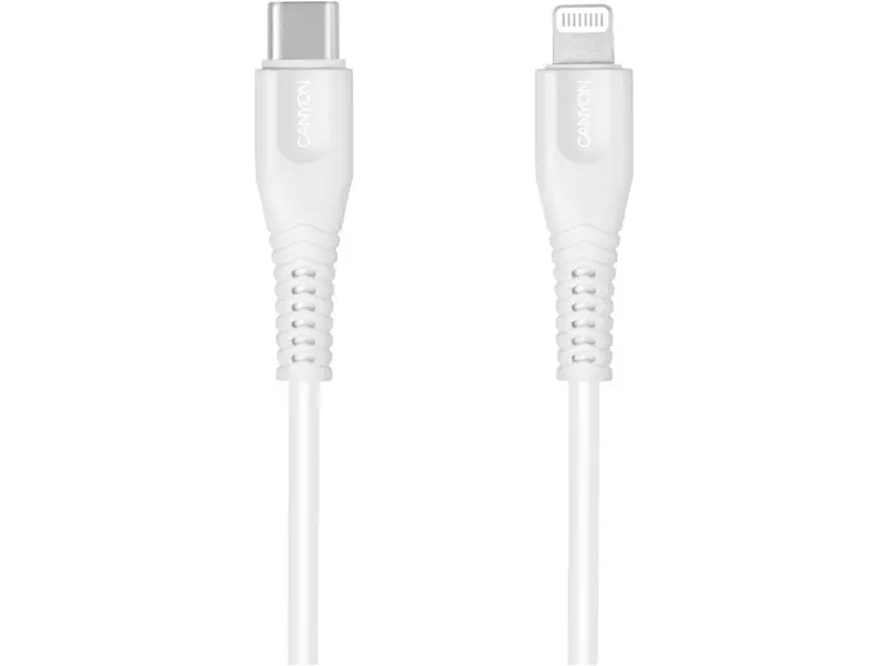 Кабель Canyon USB Type-C/Apple Lightning White 1.2m (CNS-MFIC4W)