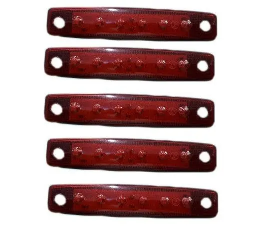 Габарит LED прямокутний 100х10 мм / 12/24V / 6 діодів / Червоний 1 шт. MRT (104 K 022) - фото 3