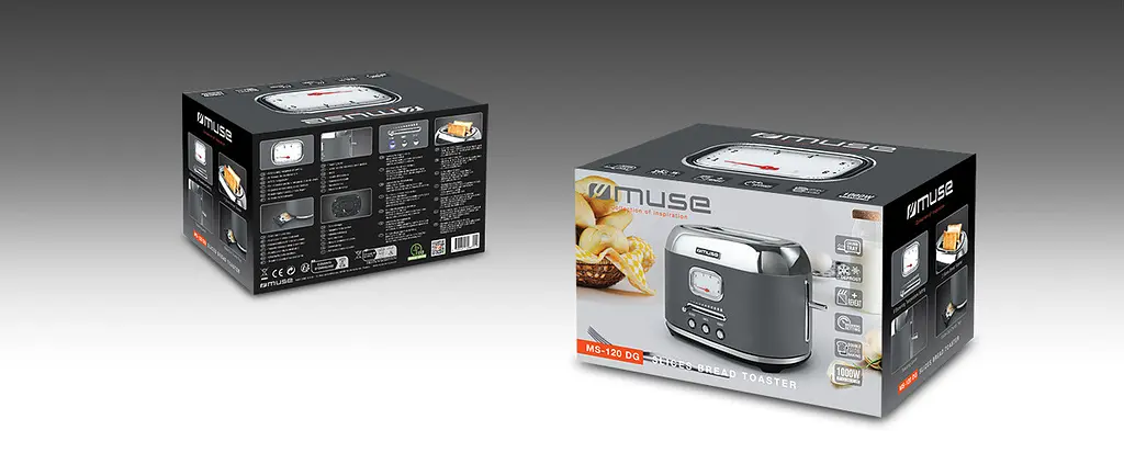 Тостер Muse графіт MS-120 DG - фото 2