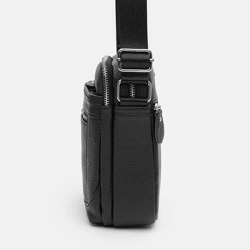 Чоловіча шкіряна сумка Keizer K11187bl-black - фото 4