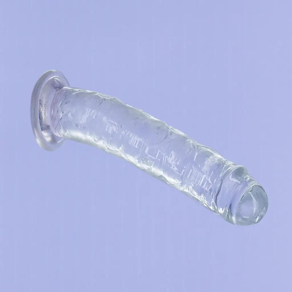 Прозорий фалоімітатор на присосці Addiction Crystal Vertical Dong 9″, 22.8 см + віброкуля в подарунок - фото 4