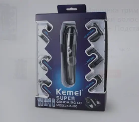 Машинка тример для стриження волосся KEMEI KM-600 (11 в 1 + Підставка) - фото 7