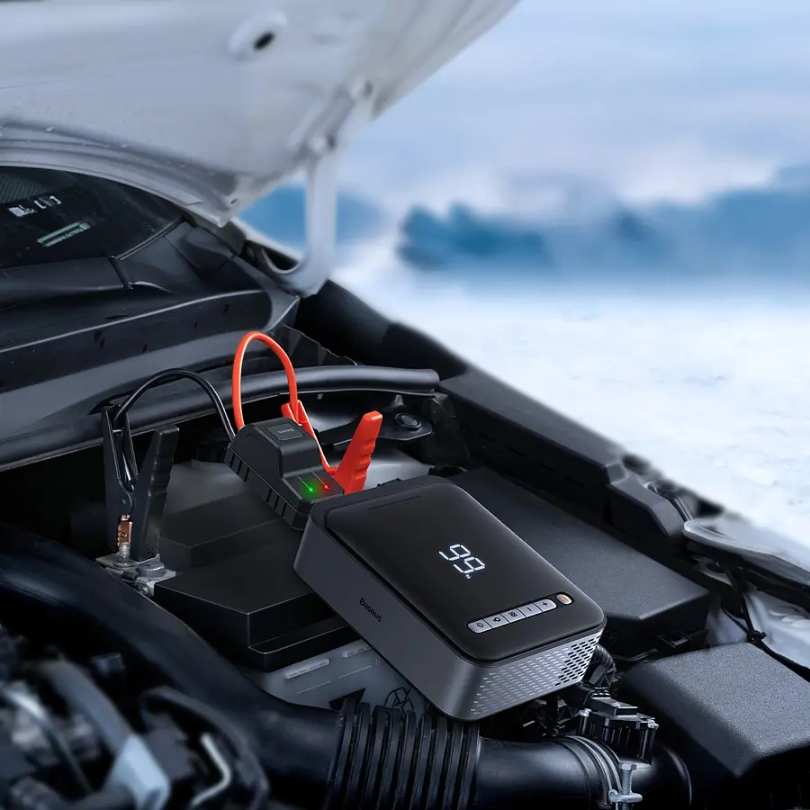 Пускозарядний пристрій - Компресор Baseus Super Energy 2-in-1 Car Jump Starter 1000А (CGCN000001) - фото 8
