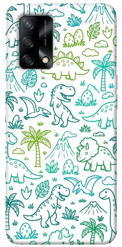 TPU чохол Demsky Dino pattern для Oppo A74 4G