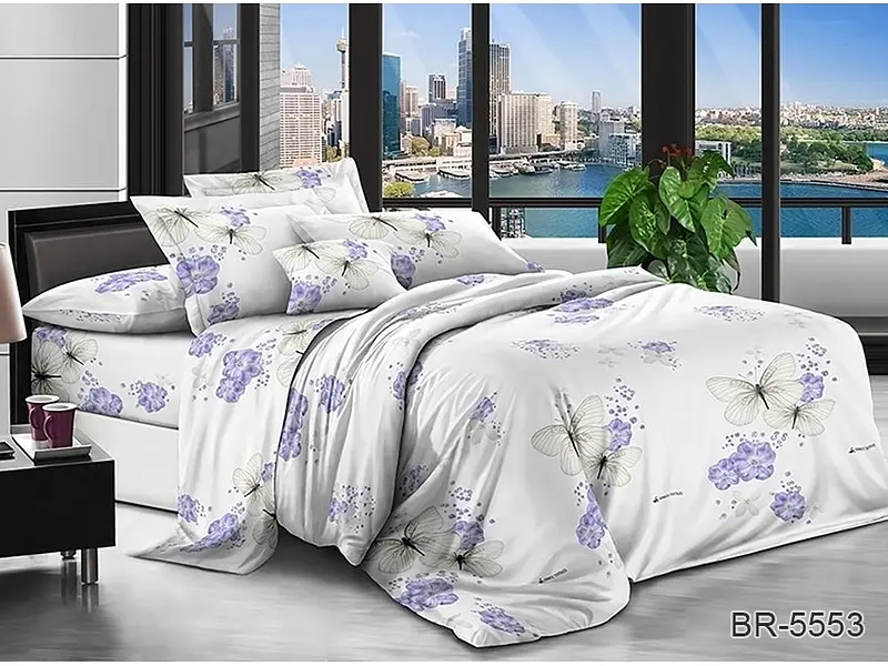Комплект постільної білизни (BR-5553) Євро TAG tekstil pbe0042926 - фото 2