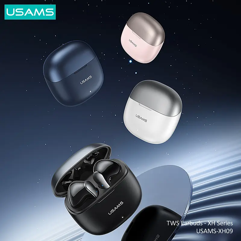Беспроводные наушники Usams Earbuds XH09, TWS, BT5.1, 35mAh, 300mAh, 5.5h, white - фото 5