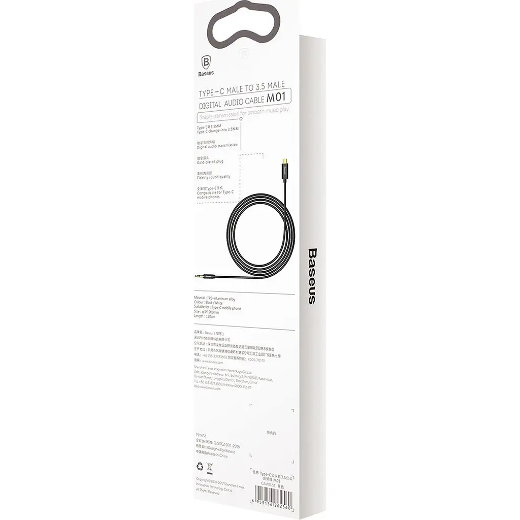 Кабель Baseus Yiven M01 USB-C to 3.5mm 1.2m (CAM01-01) [168447] - фото 5