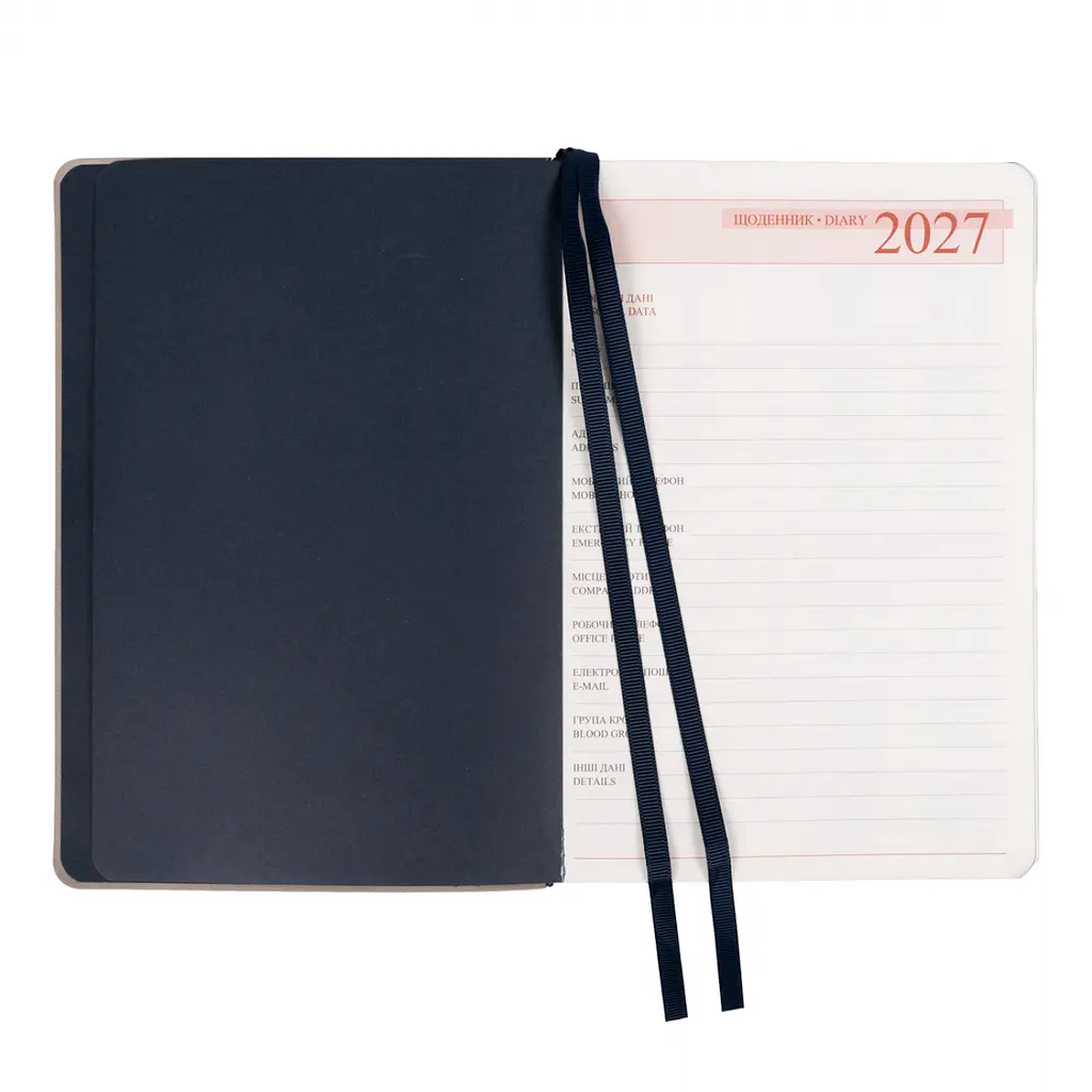 Щоденник діловий Leo Planner 2027 Clarity А5 м'який 368 сторінок сірий (252780) - фото 4