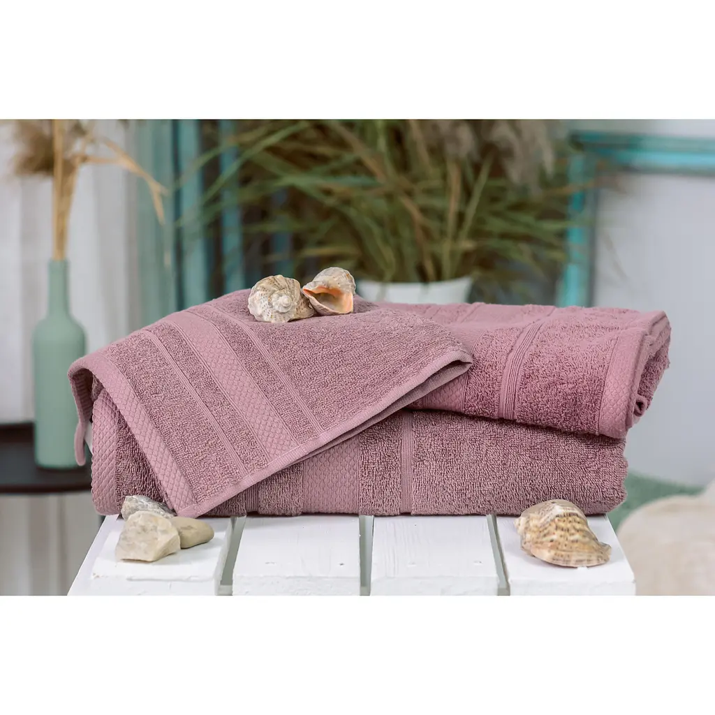Набір банних рушників №5083 Elite SoftNess Violet, 3 шт. (2200003182897) - фото 2