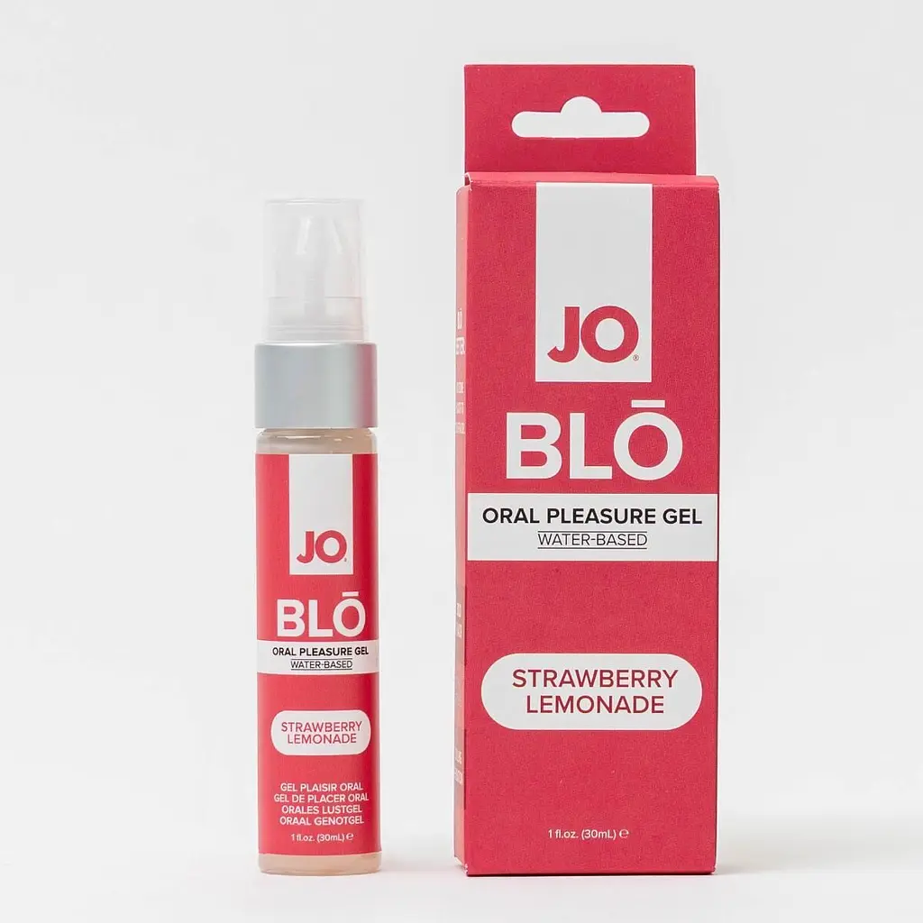 Гель JO для оральних пестощів BLO Strawberry Lemonade 30 мл (полуничний лимонад) - фото 3