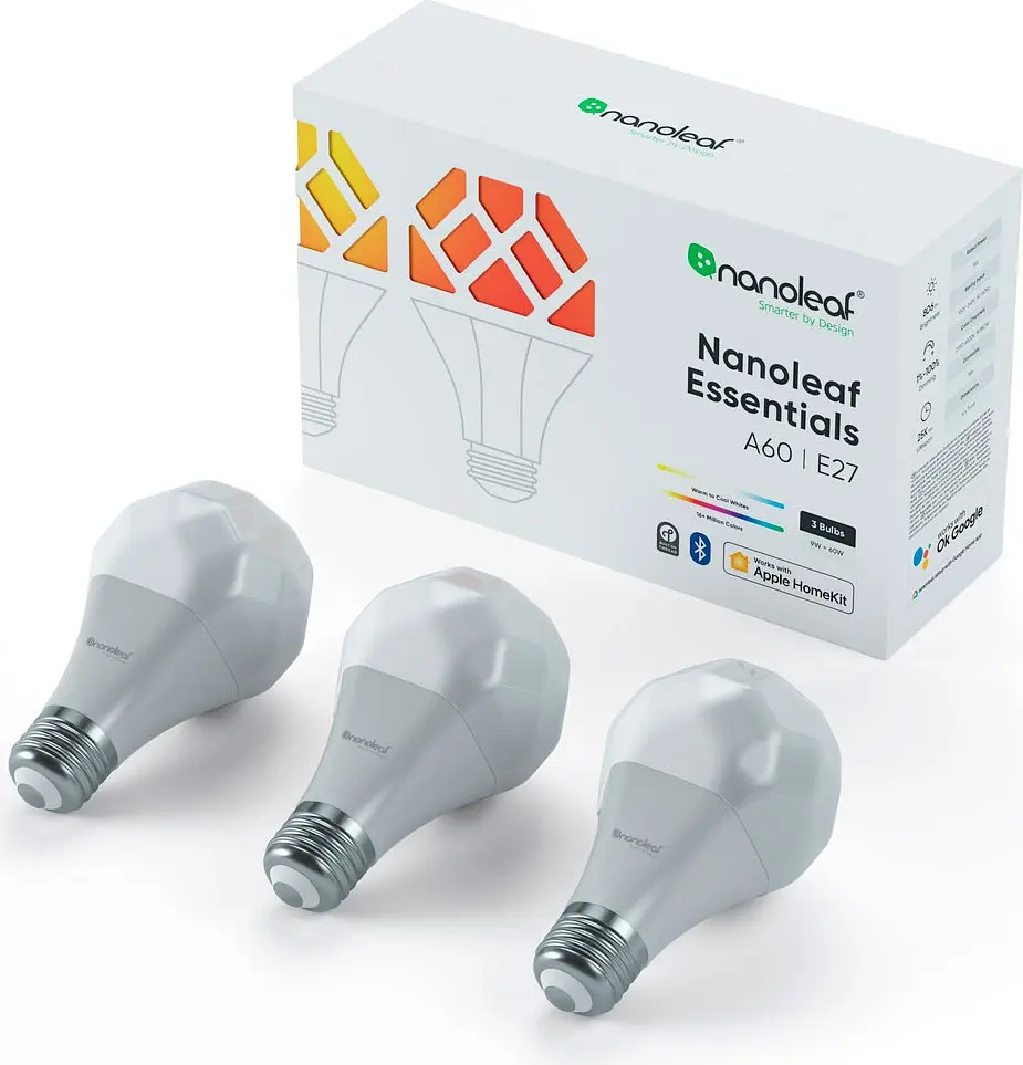 Розумна лампочка Nanoleaf Essentials E27 9W Apple Homekit 3 шт. [NL45-0800WT240E27-3PK] [87856] - фото 5
