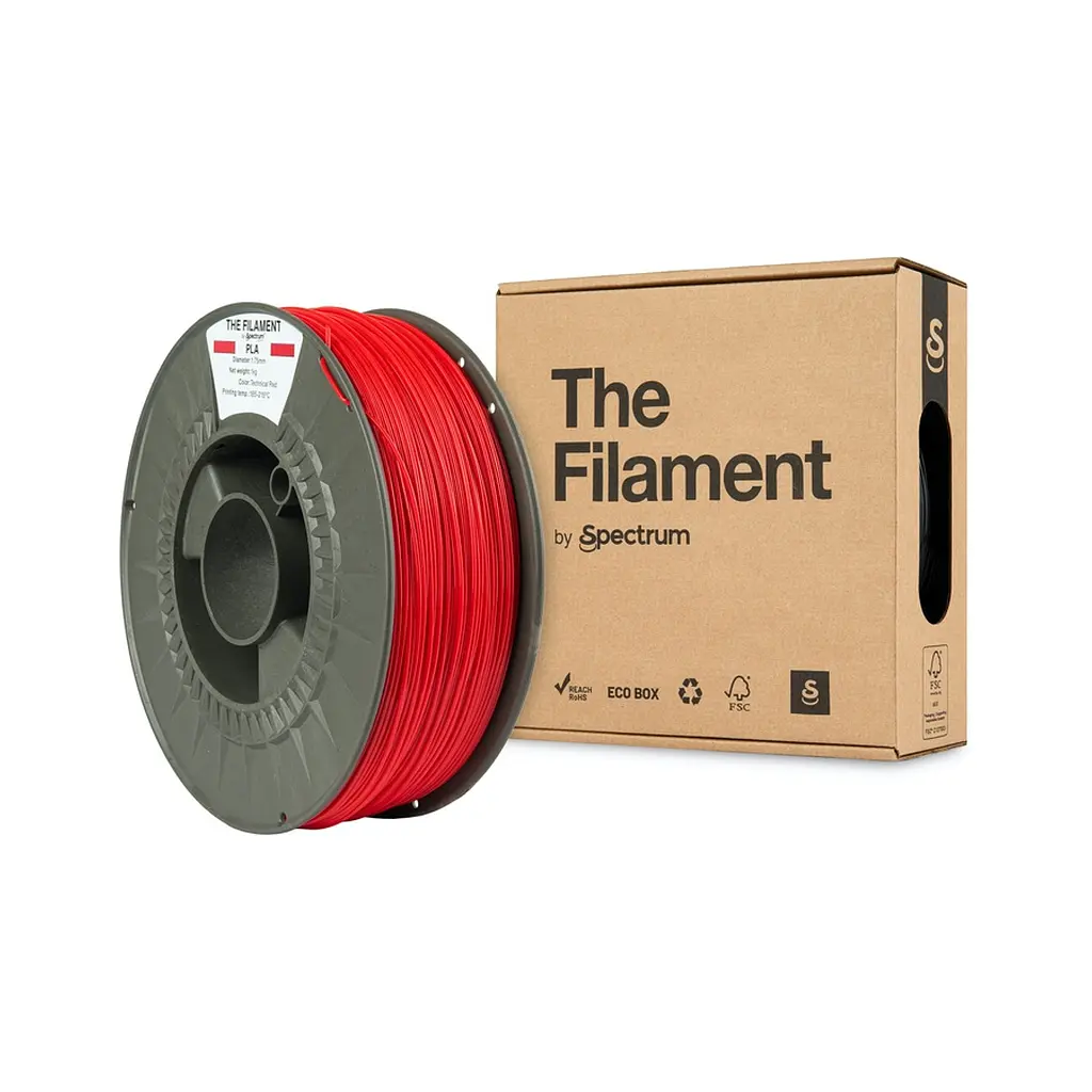 Пластик для 3D-принтера The Filament PLA 1.75 мм 1 кг TECHNICAL RED (TF-24005) - фото 3