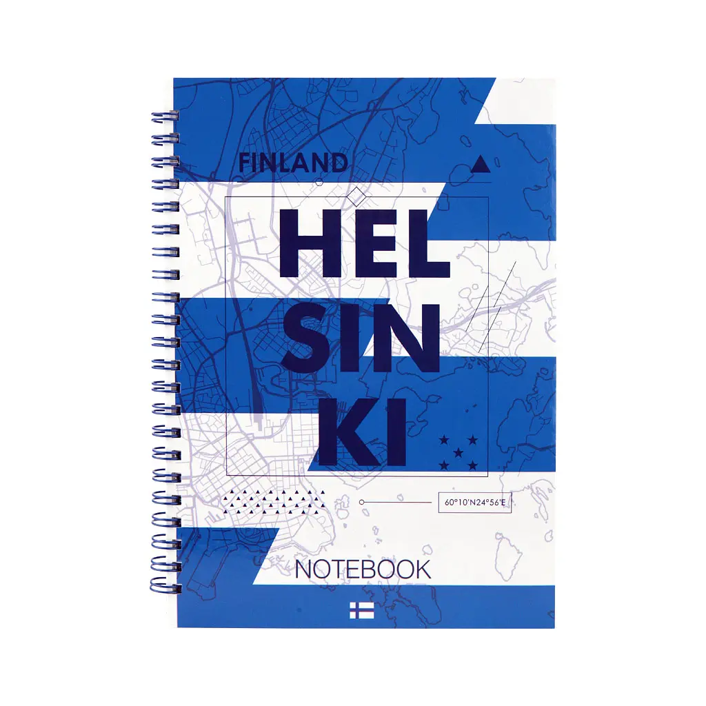 Блокнот Axent на спіралі тверда обкладинка,, А5, 96 аркушів Helsinki (8032-06-A)