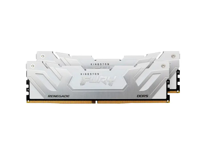 Пам'ять для настільних комп'ютерів Kingston FURY 48 GB (2x24GB) CUDIMM DDR5 8800 MHz Renegade Silver/White (KF588CU42RWK2-48) - фото 2