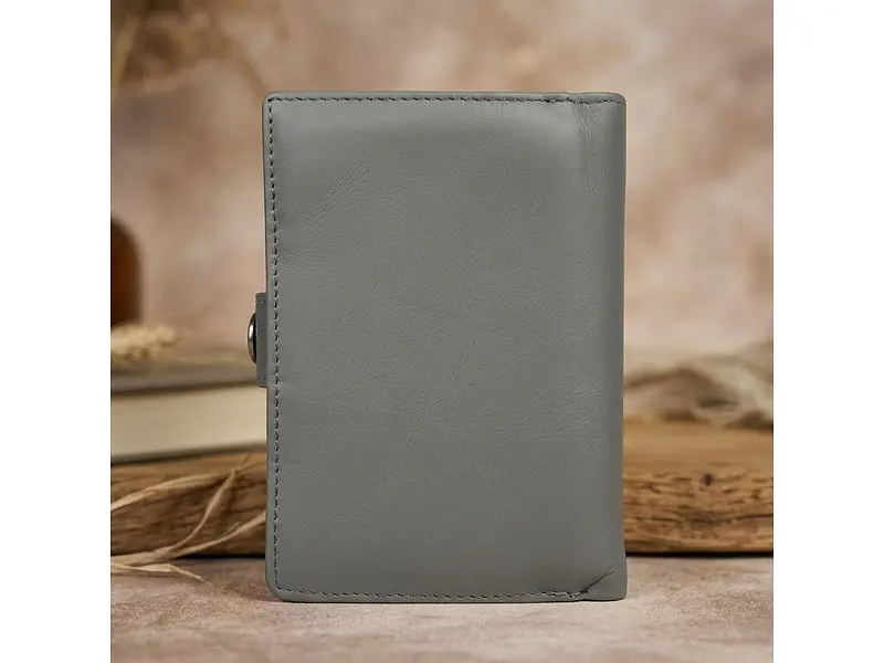 Жіночий гаманець із натуральної шкіри New Rainbow 1654 grigio Сірий 13,5x9,5 см TONY PEROTTI acs0032597 - фото 7