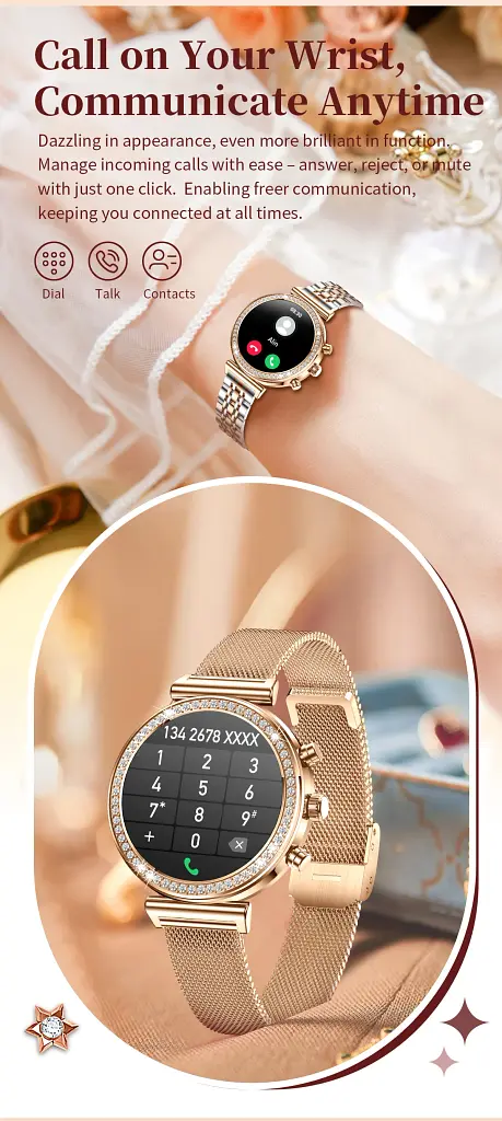 Смарт-часы Lemfo I110 стальной ремешок gold (16732) - фото 3