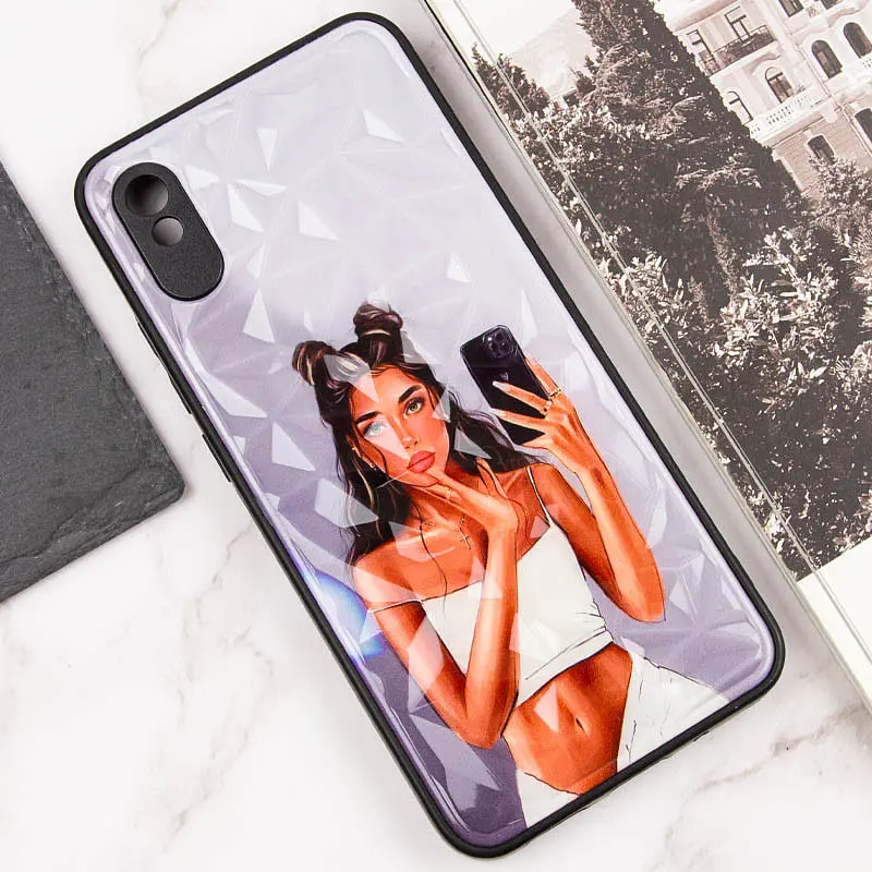 TPU+PC чохол Epik Prisma Ladies для Xiaomi Redmi 9A Black in White - фото 4