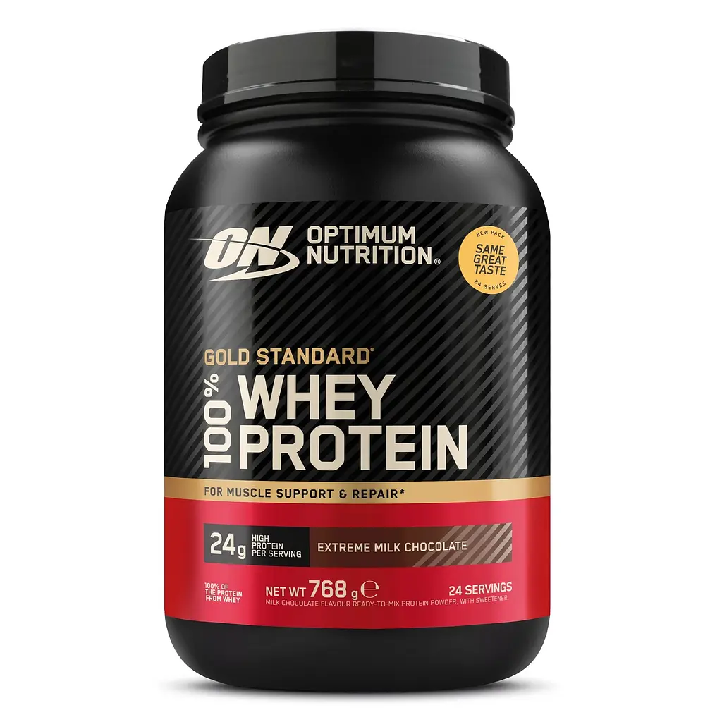 Сироватковий протеїн Optimum Nutrition Gold Standard 100% Whey EU, 768 грам - Молочний шоколад