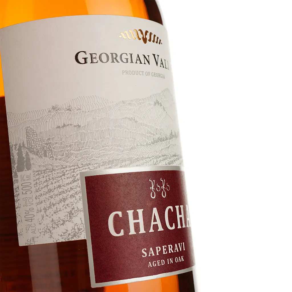 Чача Georgian Valleys Saperavi Aged in Oak, 40%, 0,5 л - фото 3