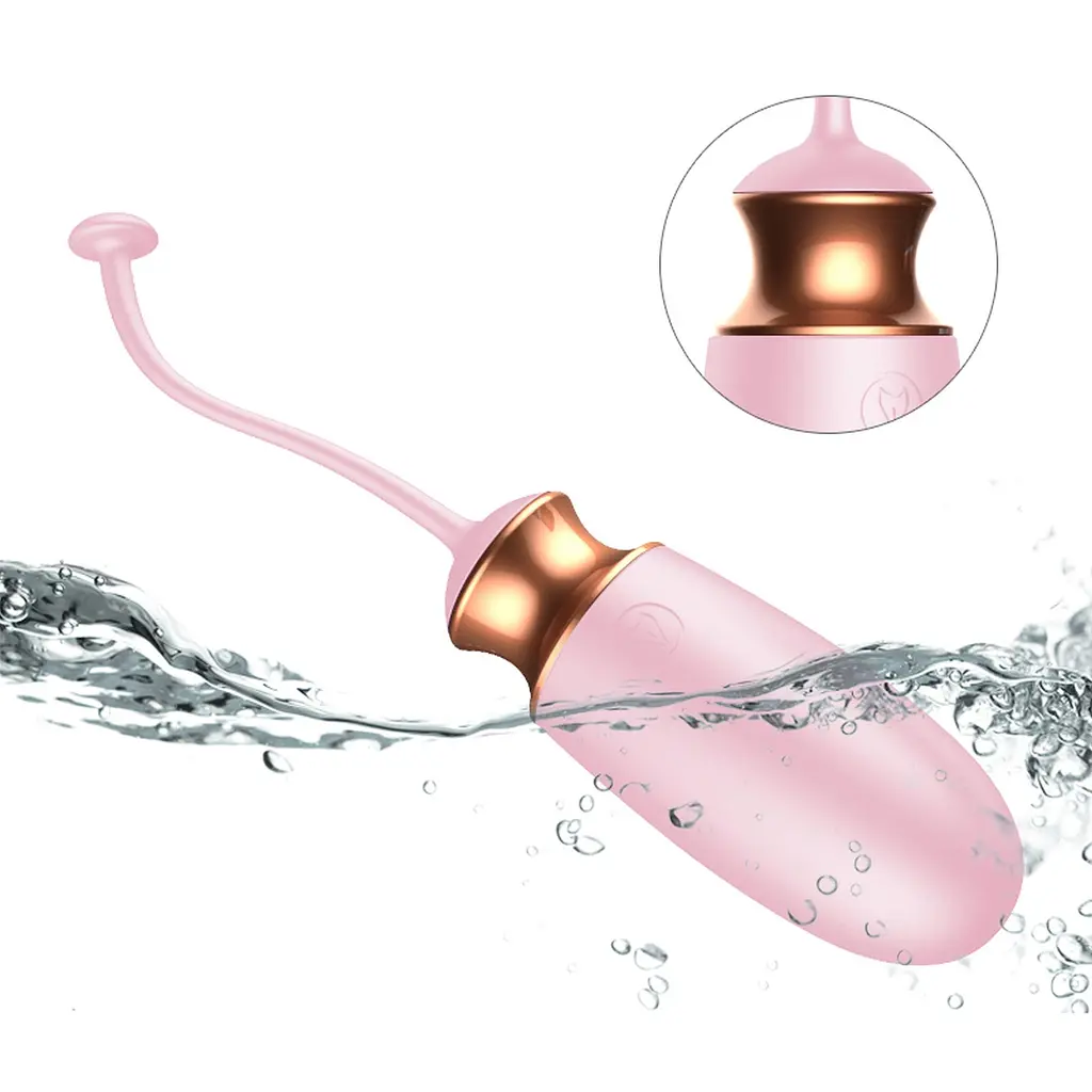 Віброяйце Vibrating Silicone Love Egg Pink, USB, 10 Function, Heating, Voice Control - фото 6