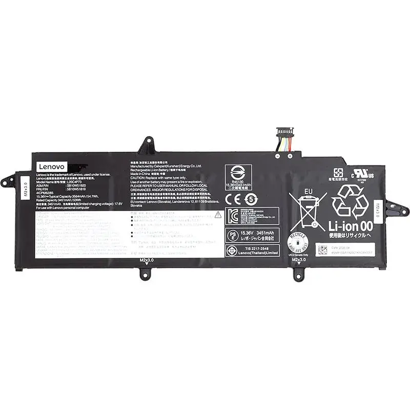 Акумулятор для ноутбуків LENOVO ThinkPad X13 Gen 2 (L20C4P73) 15.36V 3564mAh (original) (NB481491) - фото 2