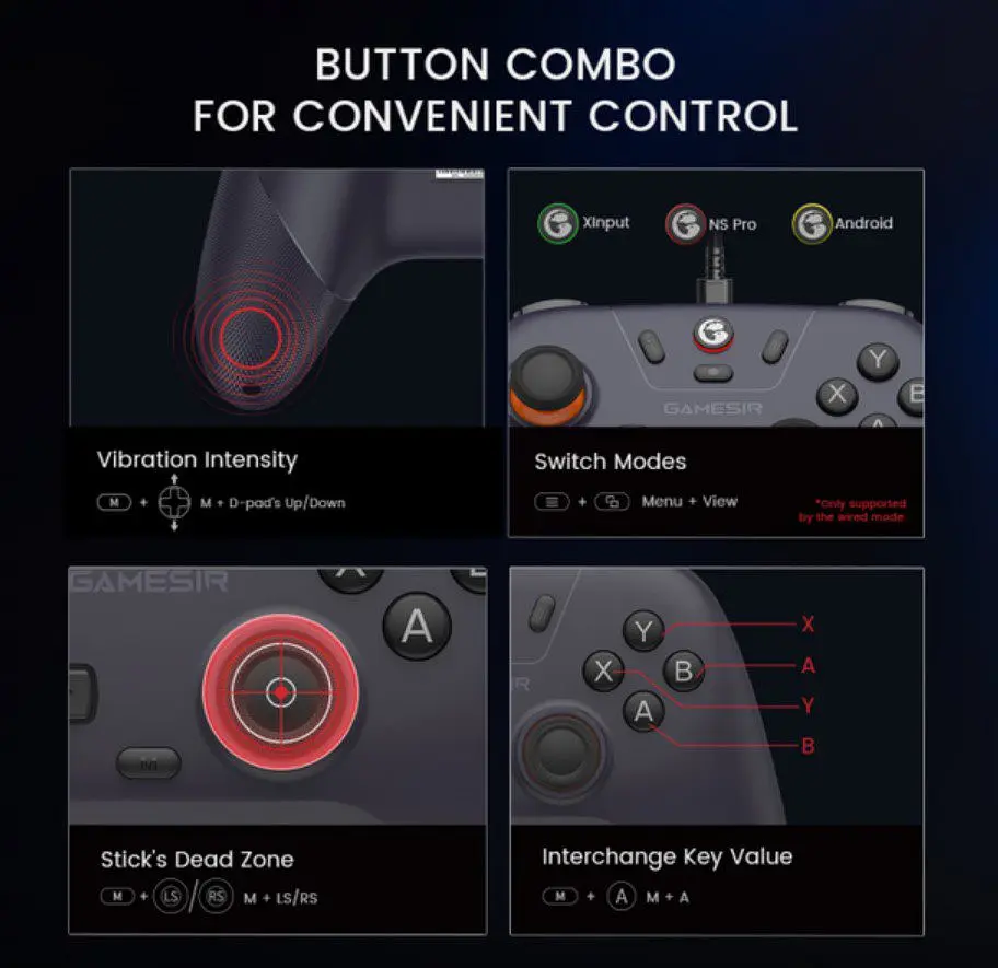 Геймпад Bluetooth джойстик GameSir T-4n Nova Lite Multiplatform Controller Bluetooth/2,4G/USB DualShock Black - фото 3