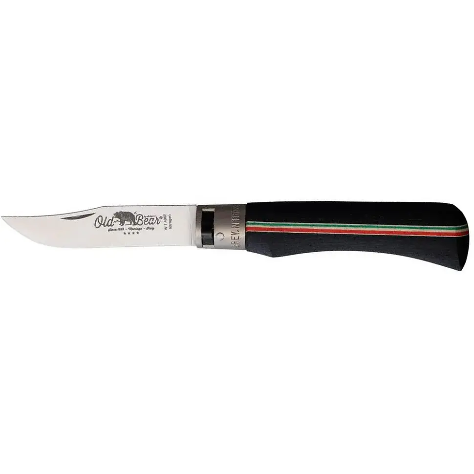 Ніж Old Bear Classic World L, 1.4060 steel, wood handle,, чорний