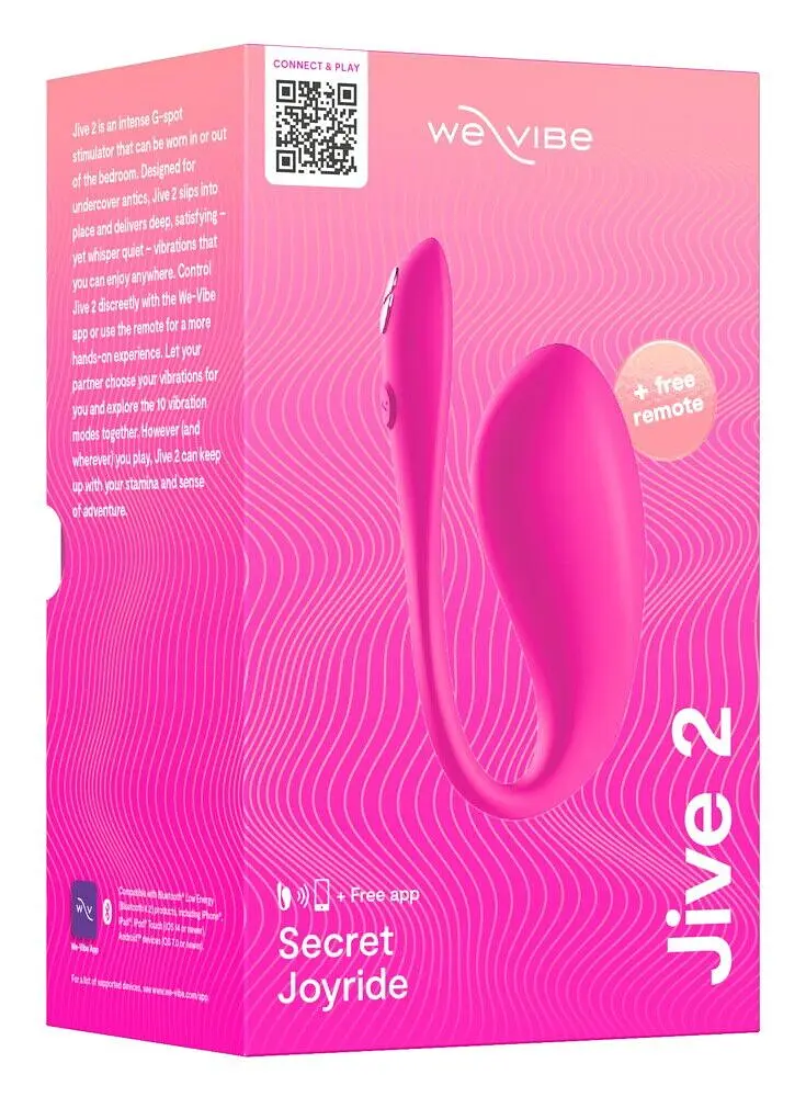 Смарт-віброяйце We-Vibe Jive 2 Electric Pink, пульт ДК, до 4 годин роботи - фото 12