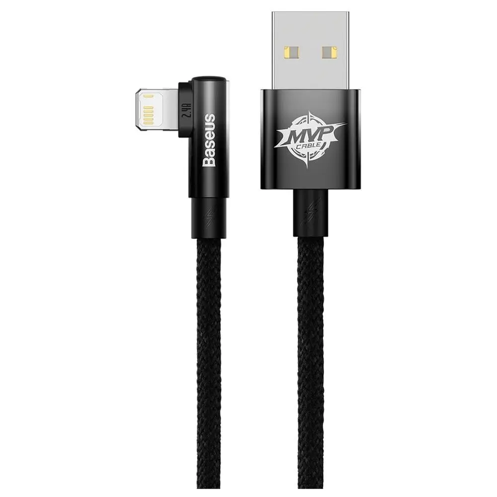Кабель Baseus MVP 2 USB - Lightning (M/M), 2.4A, 2 м Black (CAVP000101) - фото 3