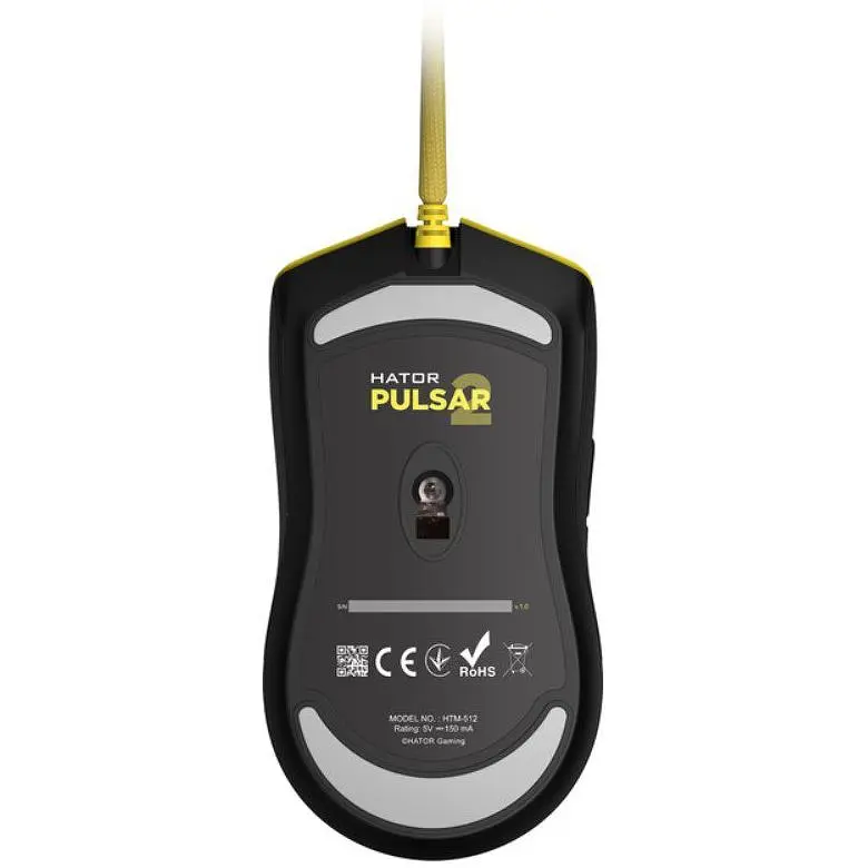 Ігрова миша Hator HTM512 Pulsar2 ESports Gaming 6200dpi 30G Yellow - фото 2