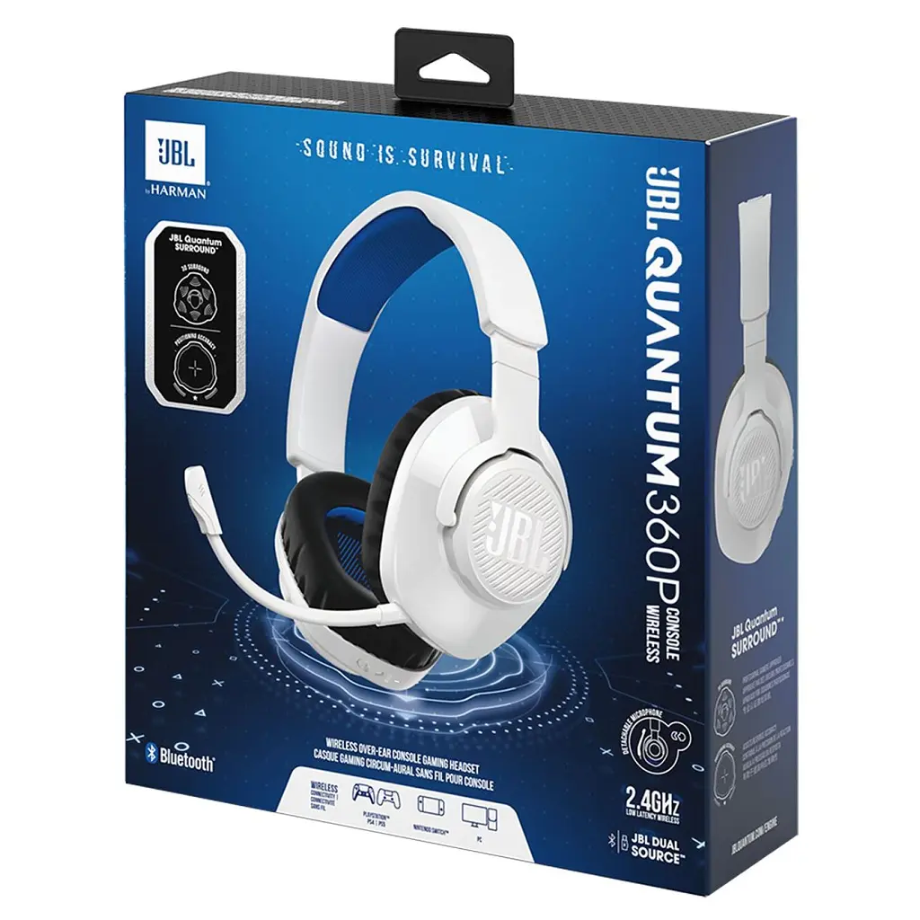 Навушники JBL Quantum 360P Wireless for PS White (JBLQ360PWLWHTBLU) - фото 10