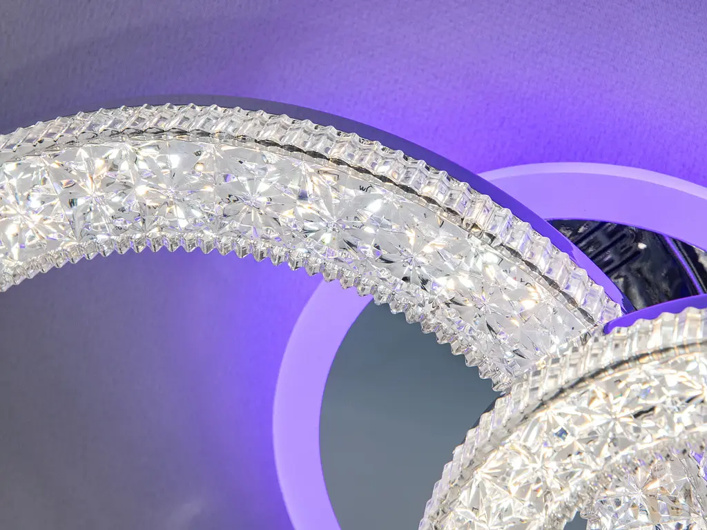 Стельовий світильник LED Diasha 2203/2HR, 42W, 3200K-6500K, хром, сучасний стиль, смарт з пультом - фото 4