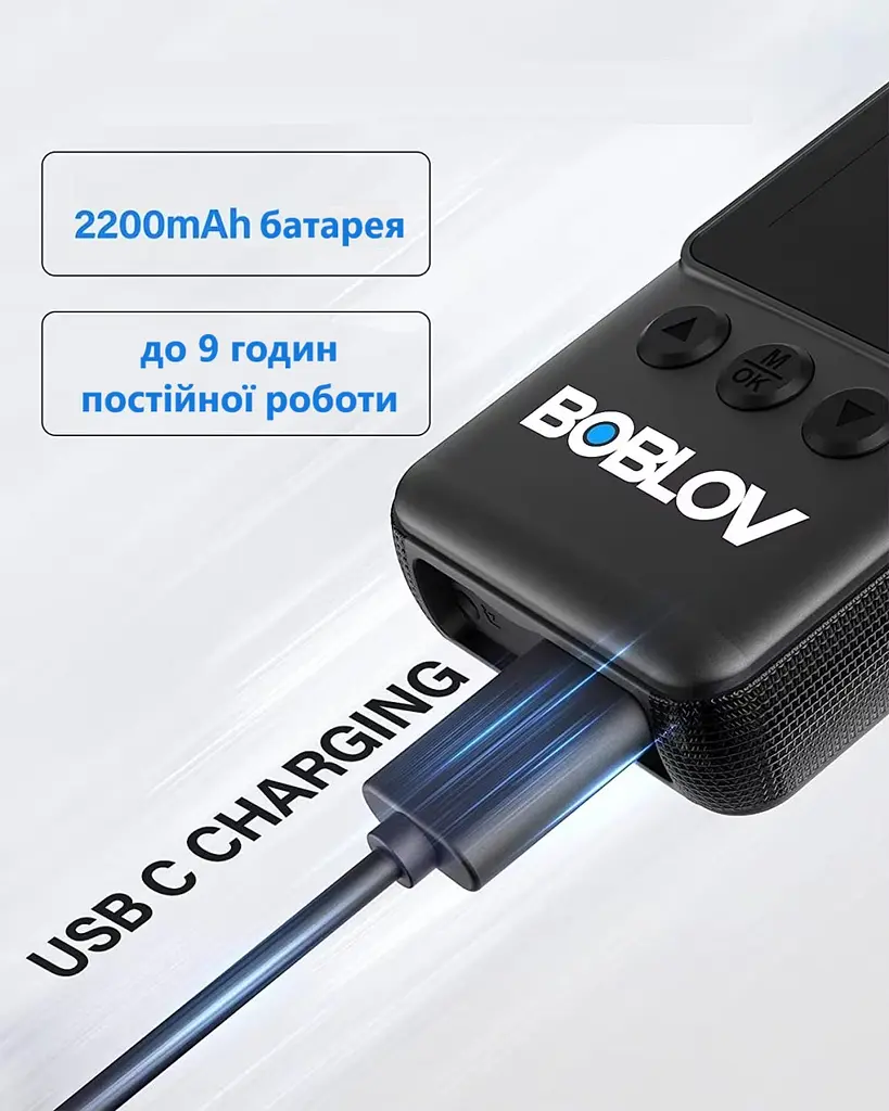 Нагрудна боді-камера Boblov A23 з дисплеєм 1.3 дюйма нічний запис датчик руху акумулятор 2200 мА·год - фото 7