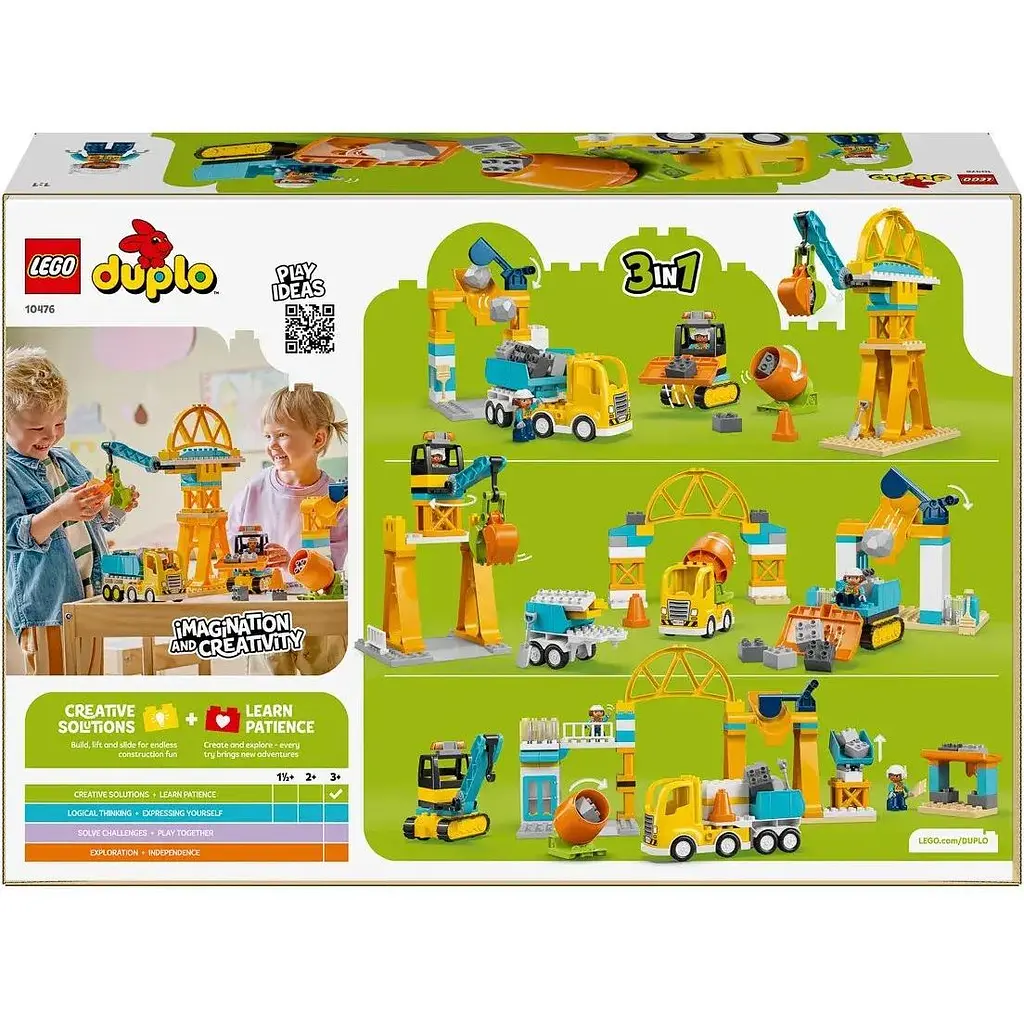 Конструктор LEGO DUPLO Town Будівельний майданчик і техніка 3 в 1, 84 деталі (10476) - фото 4
