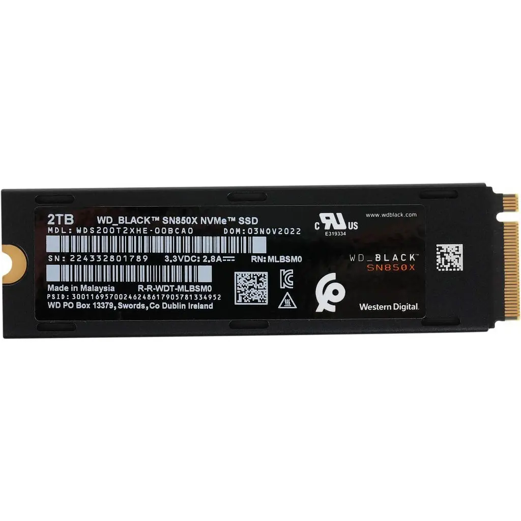 SSD накопичувач WD Black SN850X 2TB with Heatsink (WDS200T2XHE) [122296] - фото 4
