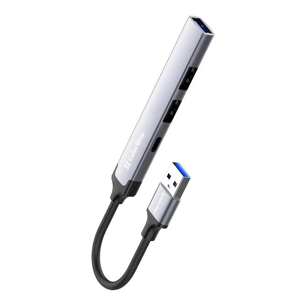 Концентратор ColorWay USB-A 4-в-1 USB2.0х3/USB3.0 (CW-HUB05) - фото 2