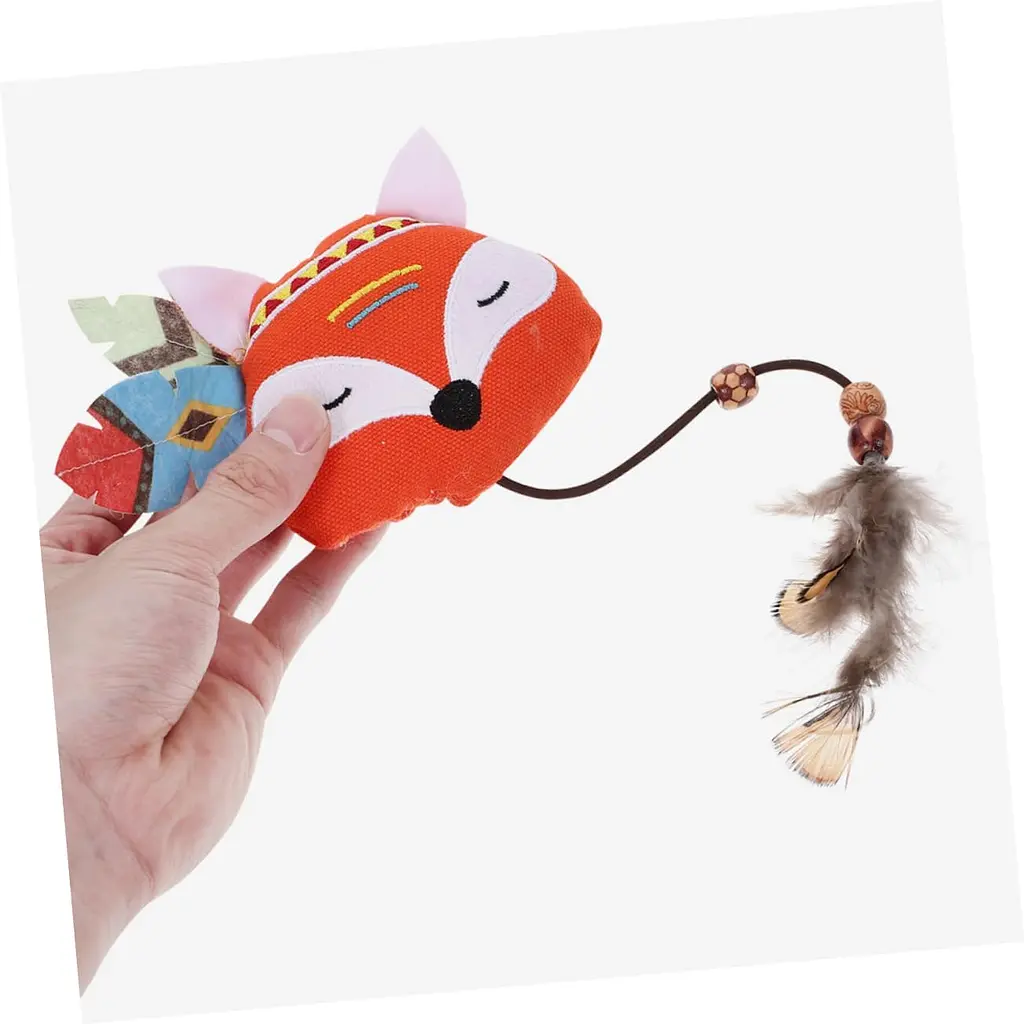 М'яка іграшка для котів EcoToys Лиса з котячою м'ятою 10x7.5 см - фото 6