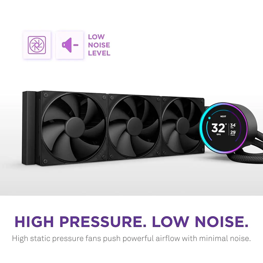 СВО NZXT Kraken Elite 360mm Black (RL-KN36E-B2) - фото 9