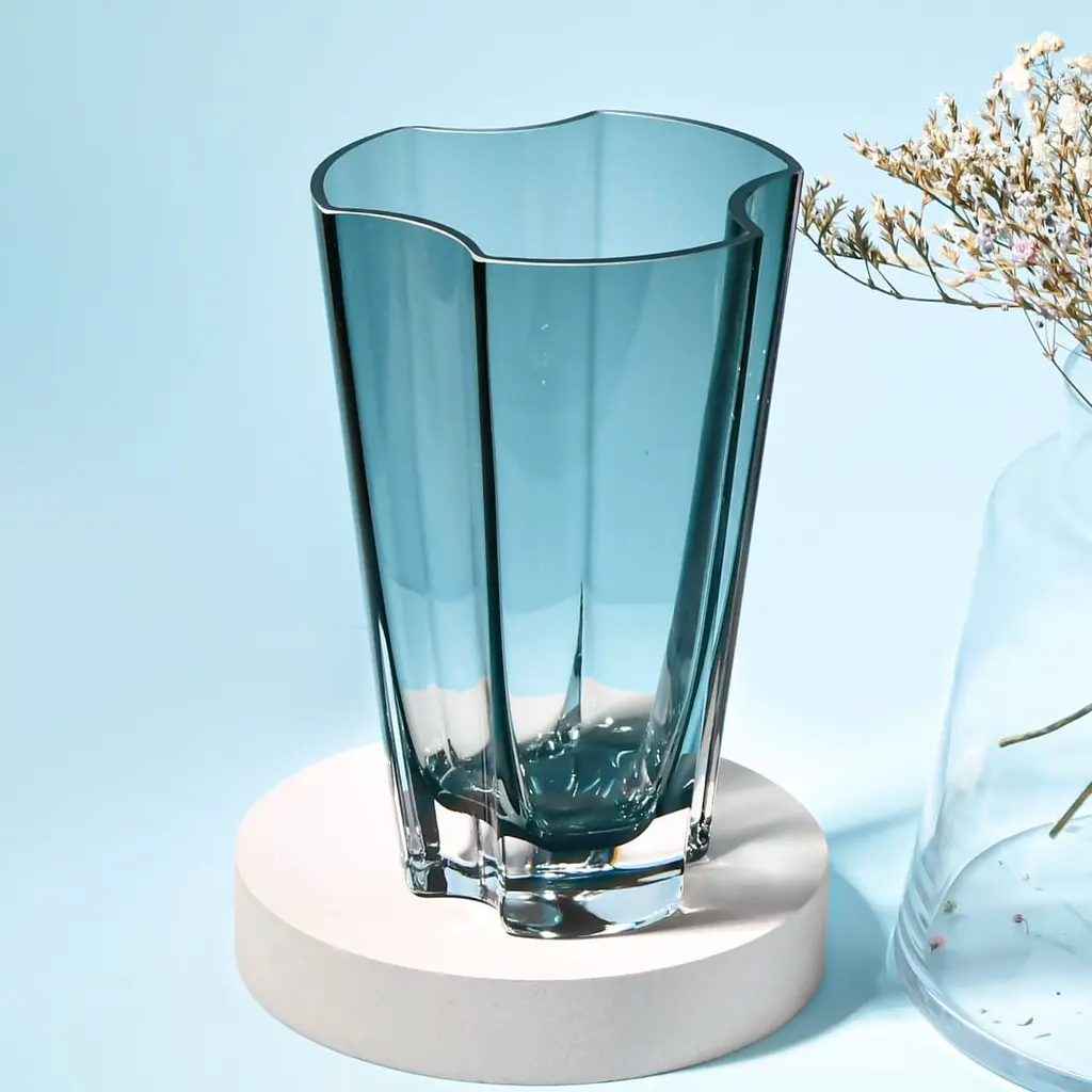 Ваза Krosno Casual серо-голубая h22.5 см (921433) - фото 2