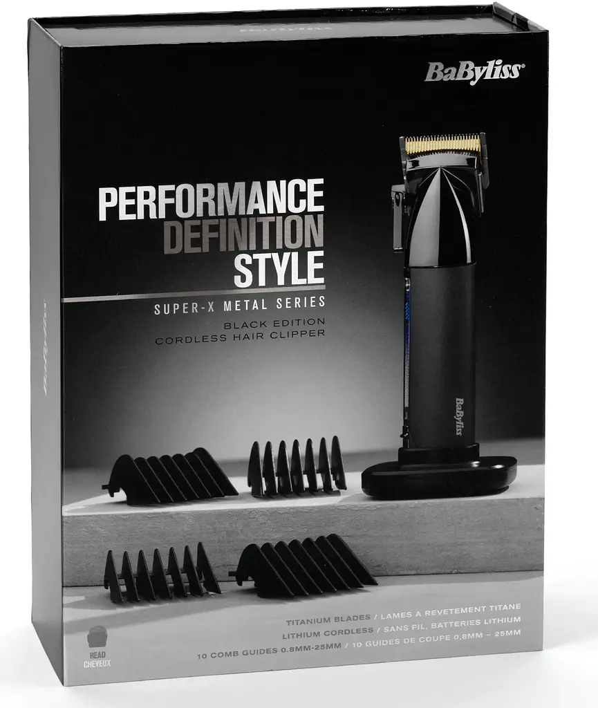 Машинка для стриження BaByliss Super-X Metal Series, акум., насадок-12, сталь з графітовим покриттям, чорно-сріблястий - фото 9