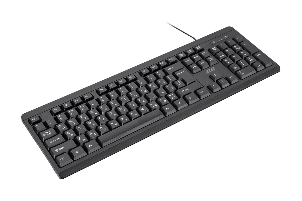 Клавіатура мембранна USB 2E KS-108 Black, USB-A, EN/UK - фото 4