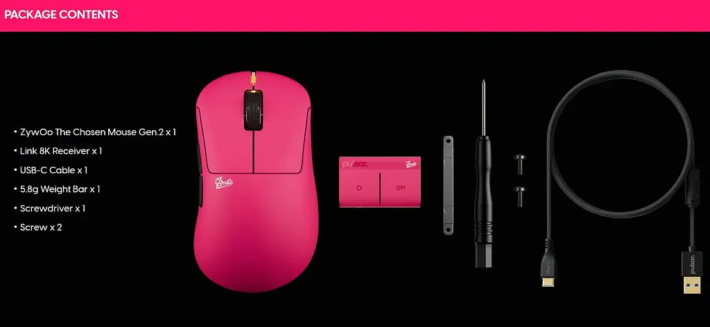 Миша PULSAR ZywOo Gen.2 Medium Pink (PZWG223) - фото 11