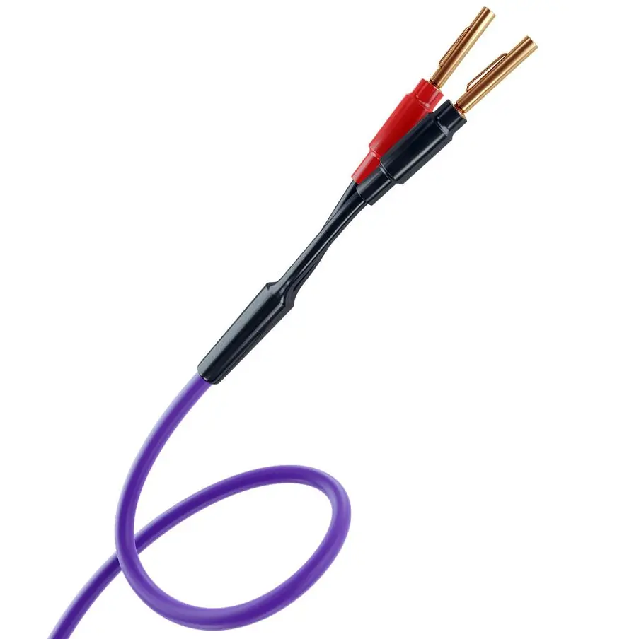 Акустичний кабель 2x2,5mm2 Banana plugs Melodika MDSC-1530 Purple Speaker cable 3m - фото 3