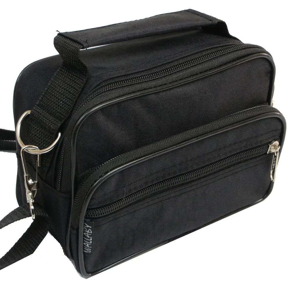 Чоловіча сумка-барсетка Wallaby 2663 нейлон 420D 13,5x18,5x6 см Чорна - фото 2